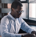 Man looking at computer