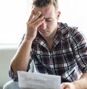 Man worried about taxes