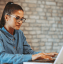 Woman reviewing credible personal loans