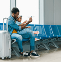 Man using tsa precheck vs clear