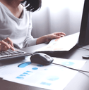 Woman using Credit Karma Tax