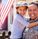 military father and daughter