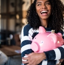 woman keeping savings