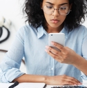 Woman looking at phone