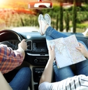 Drivers on a road trip
