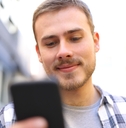 Man looking at phone