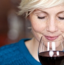 Woman drinking wine
