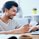 Man paying bills online