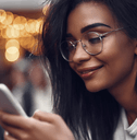 woman using phone