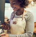 Barista making coffee