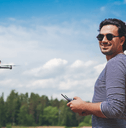 man with drone