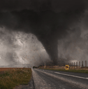 tornado on road