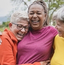 Senior women laughing