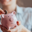 Saving in piggy bank