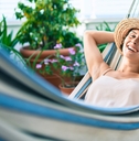 Young woman in a hammock