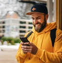 Man looking at phone