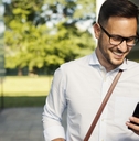 Man looking at phone