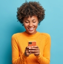 Woman looking at phone