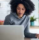 Woman working on computer