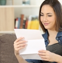 Woman reading a letter