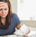 Woman looking stressed
