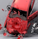 car crashing into the ground