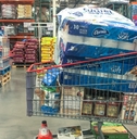 Grocery cart with toliet paper