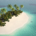 aerial view of paradise island