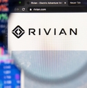 Rivian logo and stock