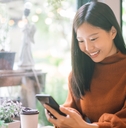 Woman looking at phone
