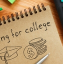 saving for college is shown on the conceptual photo using the text