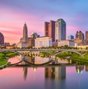 Columbus Ohio USA skyline on the river