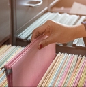 Important documents in files placed in the filing cabinet