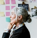 senior businesswoman brainstorming