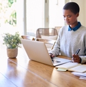entrepreneur working from home