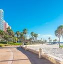 Clearwater beach with beautiful white sand in Florida USA
