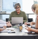 team of business people having a meeting