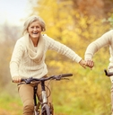 active seniors riding bike