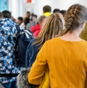 people waiting at airport