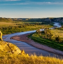beautiful shot of north dakota badlands