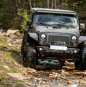 Jeep Wrangler in the woods