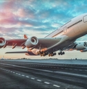 airplane taking off from the airport