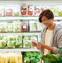 shopping with grocery list