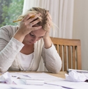 woman in debt
