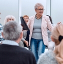old lady teaches old people