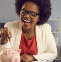 Adult woman budgeting