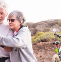 Older couple with bike