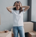 A frustrated, young homeowner