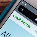 credit karma website on smartphone 