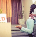 happy couple after buying new house